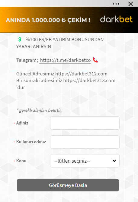 darkbet müşteri hizmetleri